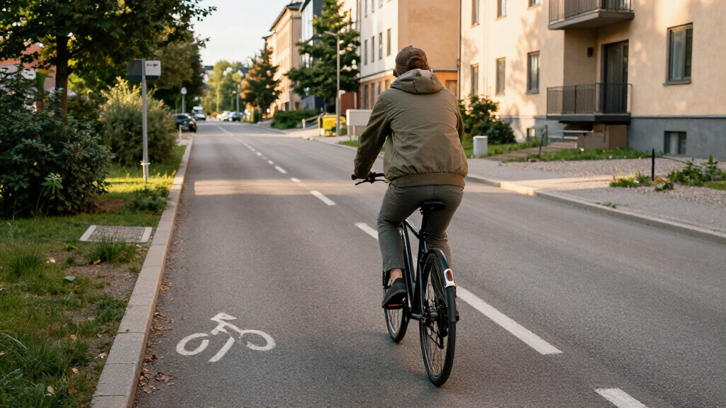 Bredare Cykelbana Vid Puckgränd - Stockholm Växer