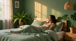 A Bright White Bedroom Is Now A Green Cocoon “Inspired By The Forest”