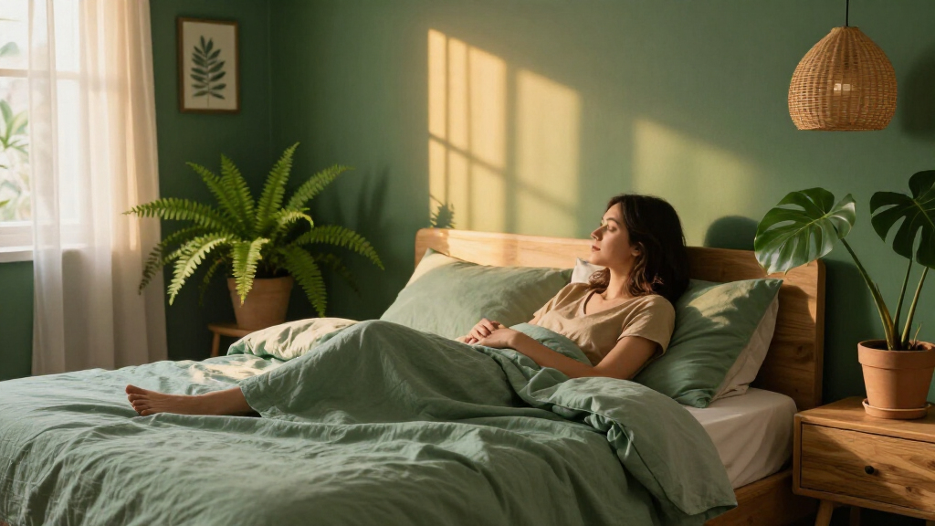 A Bright White Bedroom Is Now A Green Cocoon “Inspired By The Forest”