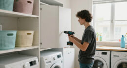 A Laundry Room Was An Eyesore Until IKEA Cabinets Gave It An Organized Redo