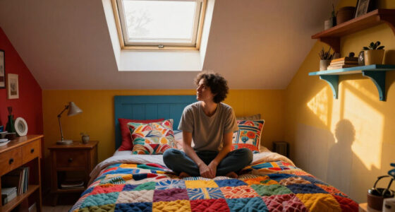 A Plain Attic Bedroom Is Now A “Little Jewel Box” After A Colorful Redo