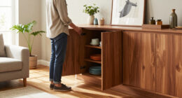 A Wall Of Cabinets Did More Than Add Storage To This Living Room