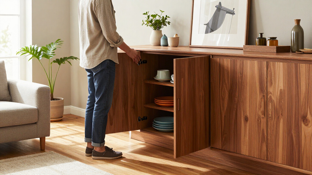 A Wall Of Cabinets Did More Than Add Storage To This Living Room