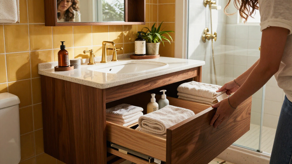 This 1960S Bathroom Redo Made Room For A Surprising Amount Of Storage