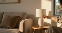 Walmart's New $25 Travertine-Look Lamp Looks Shockingly High-End