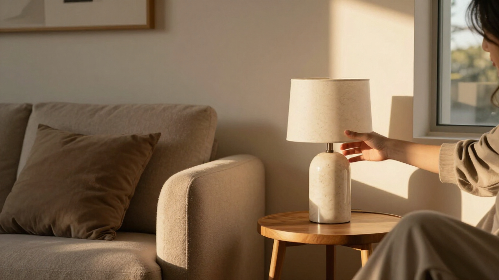 Walmart's New $25 Travertine-Look Lamp Looks Shockingly High-End