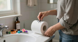 Ditch Bulky Bathroom Organizers: Reuse A Toilet Paper Roll For Smarter Storage