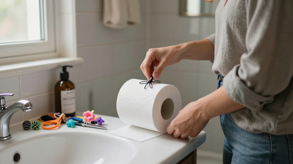 Ditch Bulky Bathroom Organizers: Reuse A Toilet Paper Roll For Smarter Storage