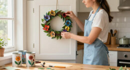 DIYer Transforms Old Tin Cans Into The Cutest Wreath