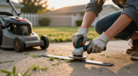 Forget Bench Grinders: Sharpen Lawn Mower Blades With A Pocket Sized Tool