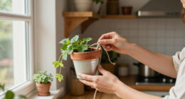Woman Transforms Empty Tuna Cans Into The Cutest Hanging Planter